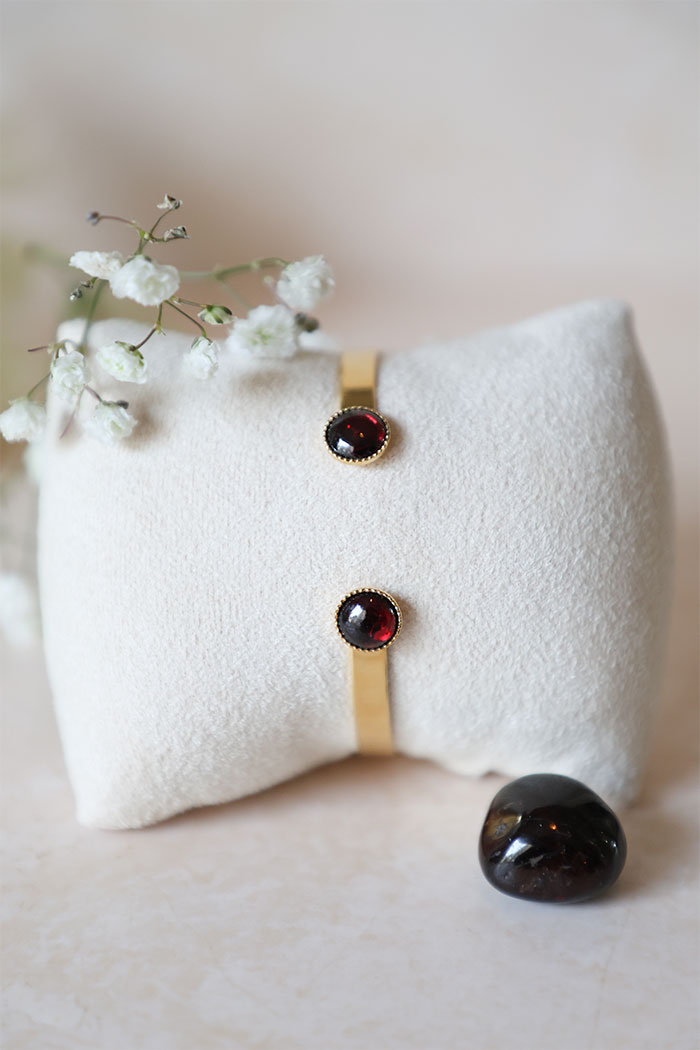 Vanessa 7 Jonc ajustable grenat