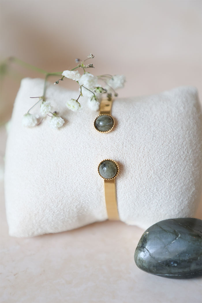 Vanessa 5 Jonx doré labradorite ajustable