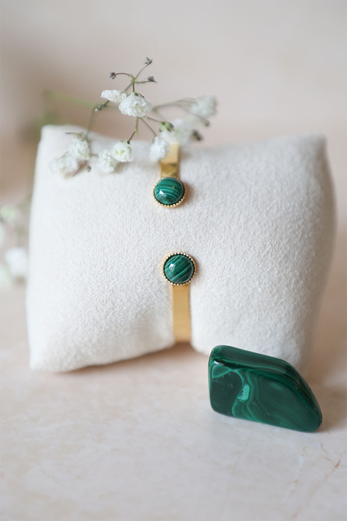 Vanessa 4 bijou ajustable malachite